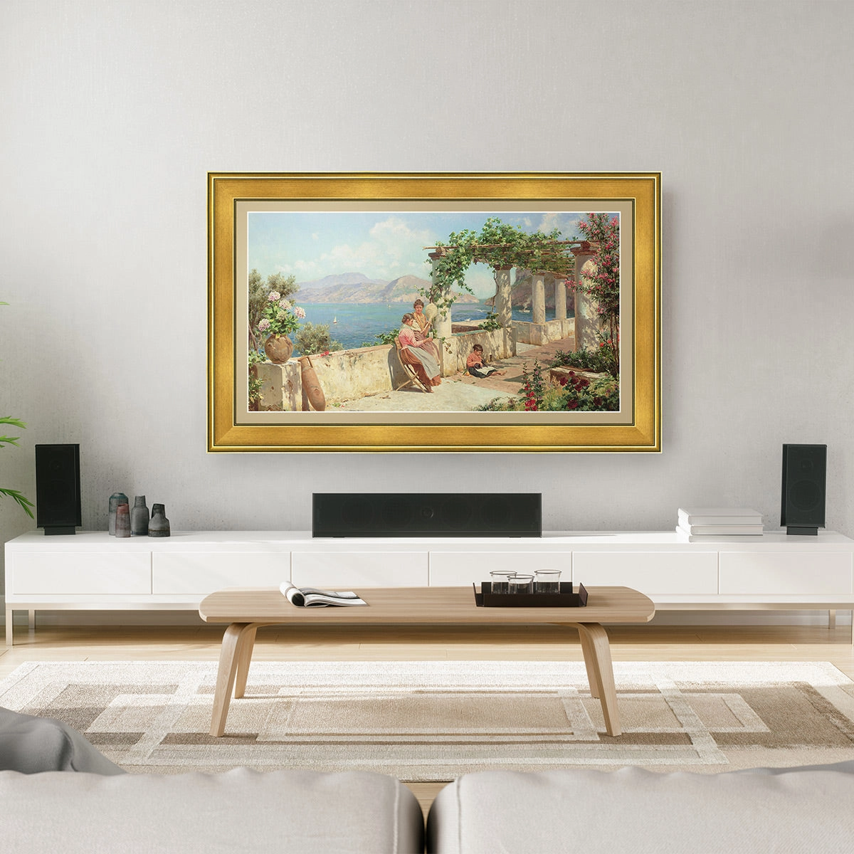 Deco TV Frames 50" Frame for Samsung The Frame TV 2021-2025 (Antique Gold)