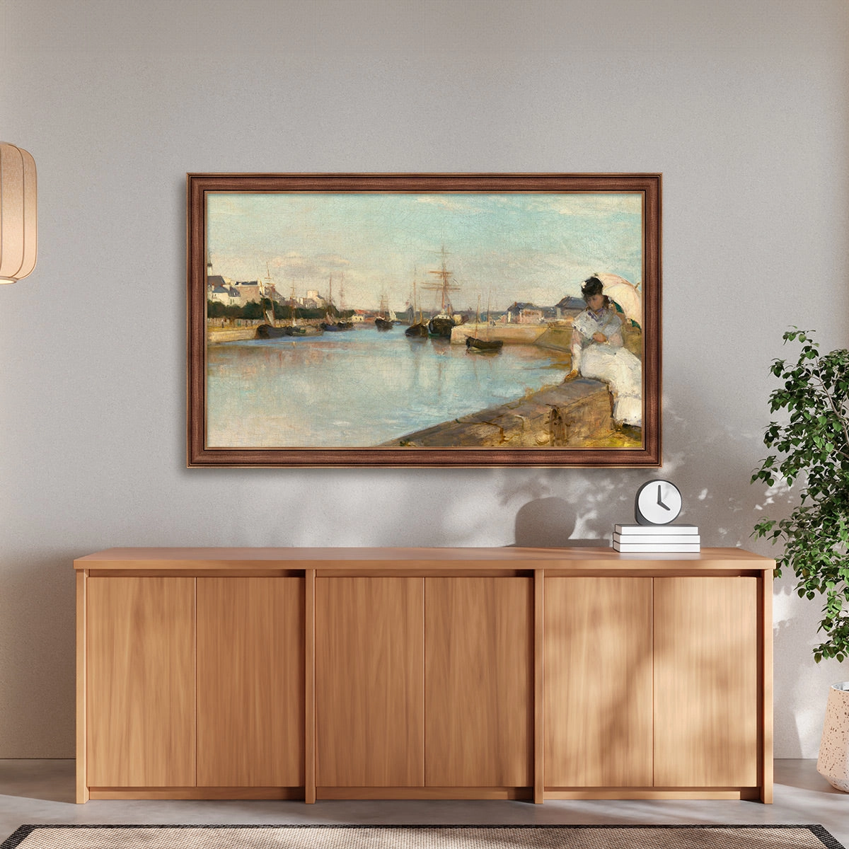 Deco TV Frames 50" Slim Frame for Samsung The Frame TV 2021-2025 (Industrial Brass)