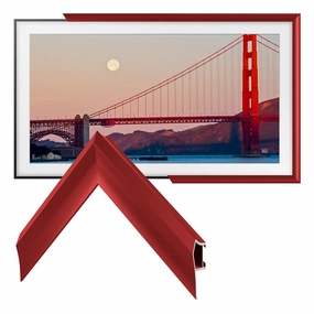 Deco TV Frames 55" Alloy Prismatic Frame for Samsung The Frame TV 2021-2025 (Candy Red) hi-fi power strip,hi-fi surge protector,hi-fi coaxial input
