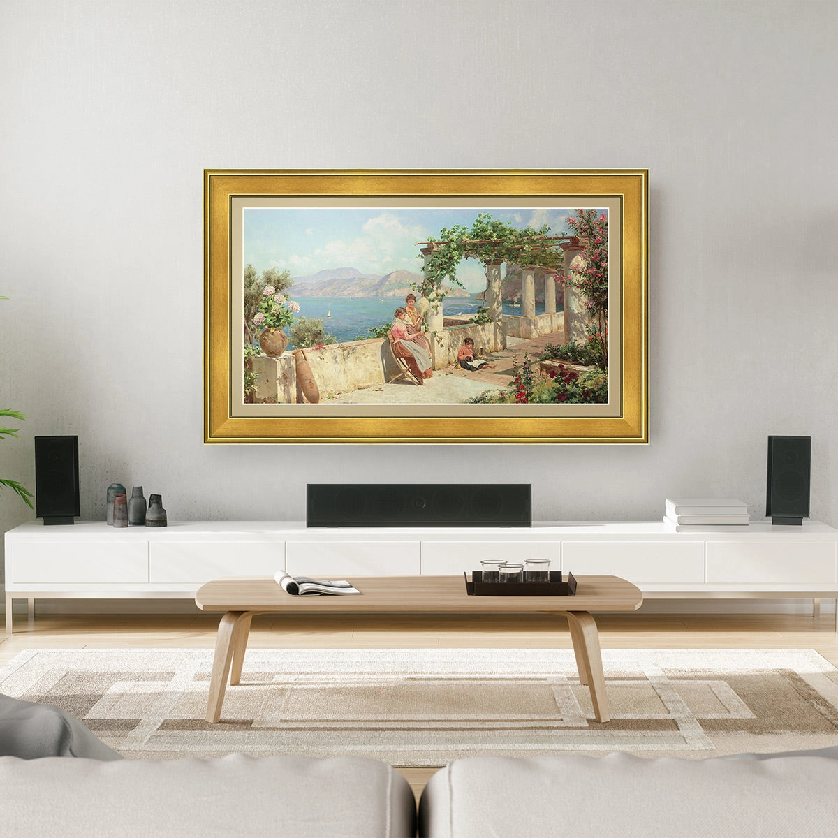 Deco TV Frames 55" Frame for Samsung The Frame TV 2021-2025 (Antique Gold)