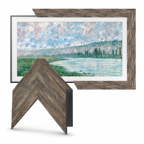 Deco TV Frames 55" Frame for Samsung The Frame TV 2021-2025 (Distressed Barnwood) hi-fi power strip,hi-fi surge protector,hi-fi coaxial input