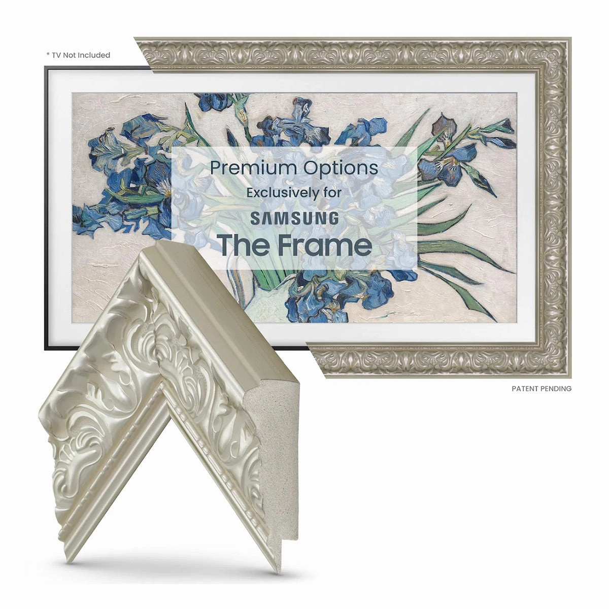 Deco TV Frames 55" Frame For Samsung The Frame TV 2021-2025 (Tuscan Pearl)