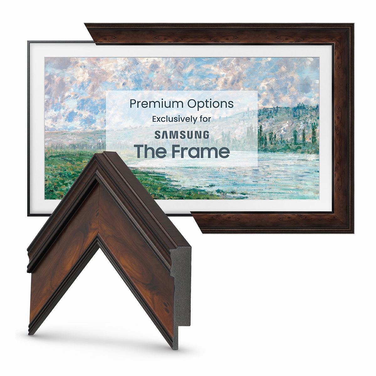 Deco TV Frames 65" Frame for Samsung The Frame TV 2021-2025 (Burlwood)