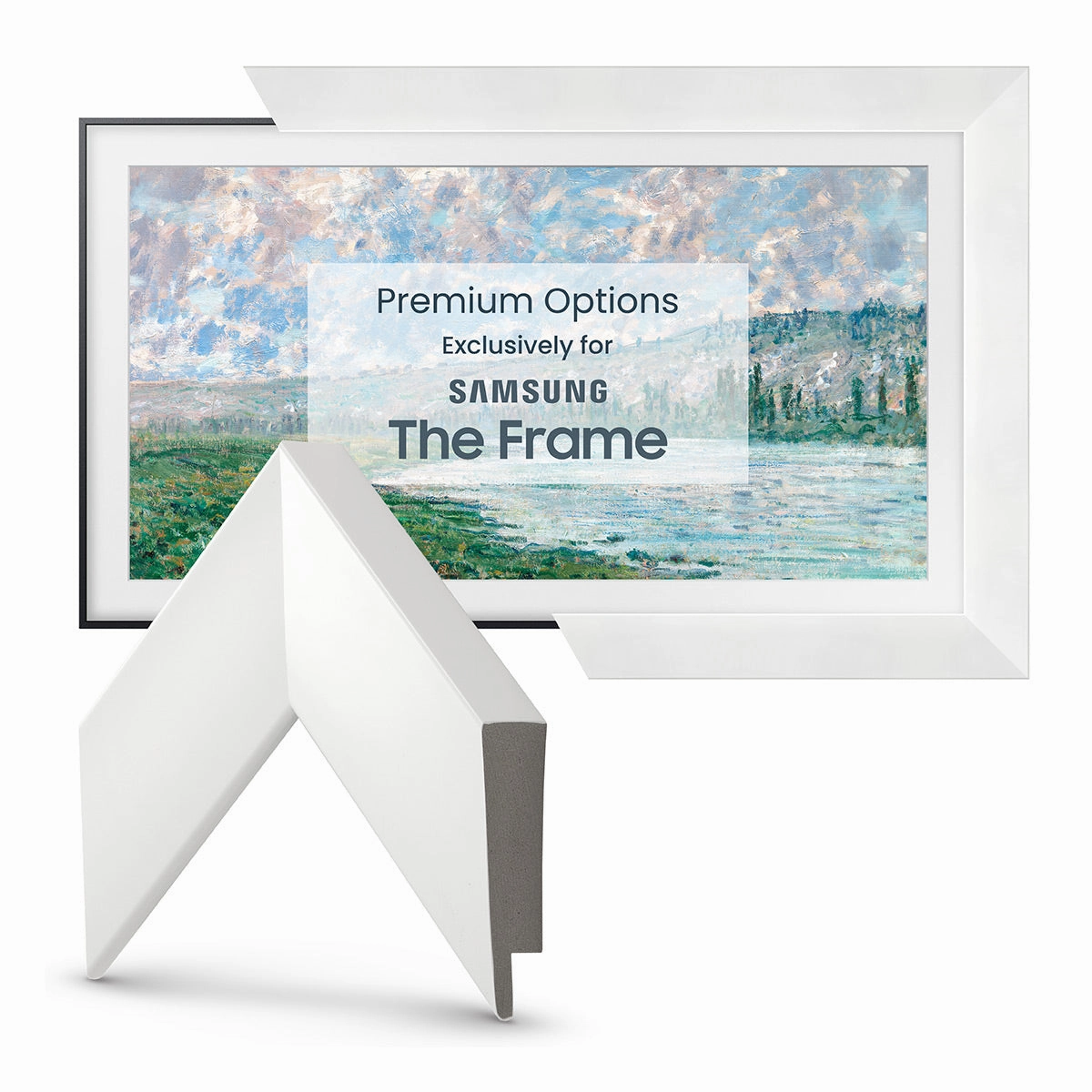 Deco TV Frames 65" Frame for Samsung The Frame TV 2021-2025 (Gloss White)