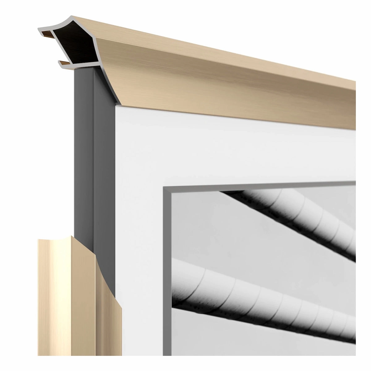 Deco TV Frames 75" Alloy Prismatic Frame for Samsung The Frame TV 2021-2025 (Pale Gold)