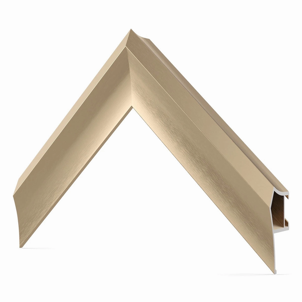 Deco TV Frames 75" Alloy Prismatic Frame for Samsung The Frame TV 2021-2025 (Pale Gold)
