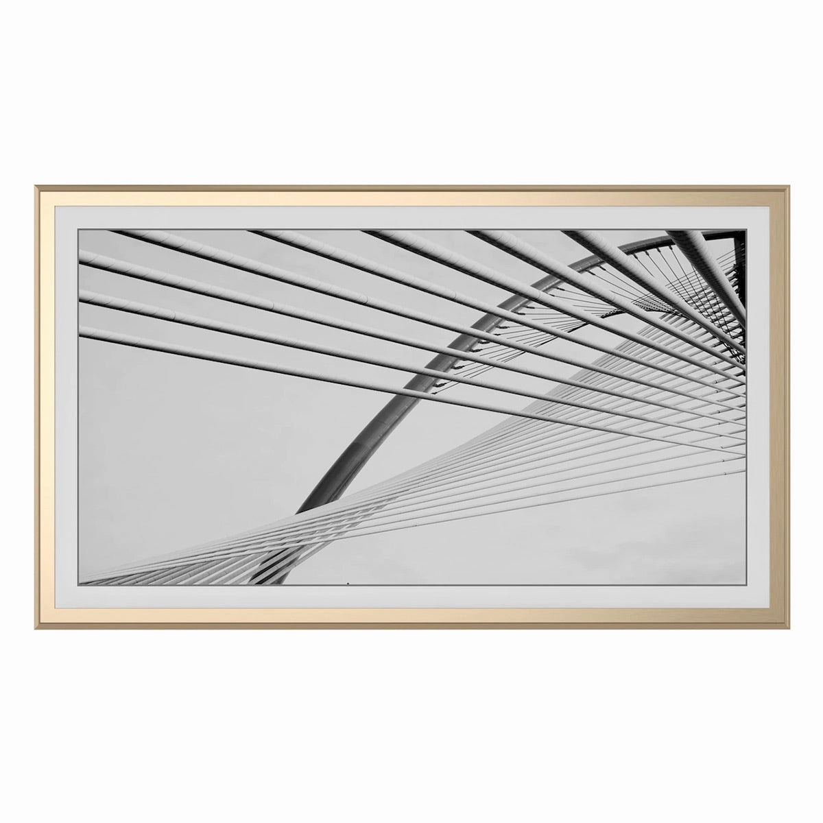 Deco TV Frames 75" Alloy Scoop Frame for Samsung The Frame TV 2021-2025 (Pale Gold)