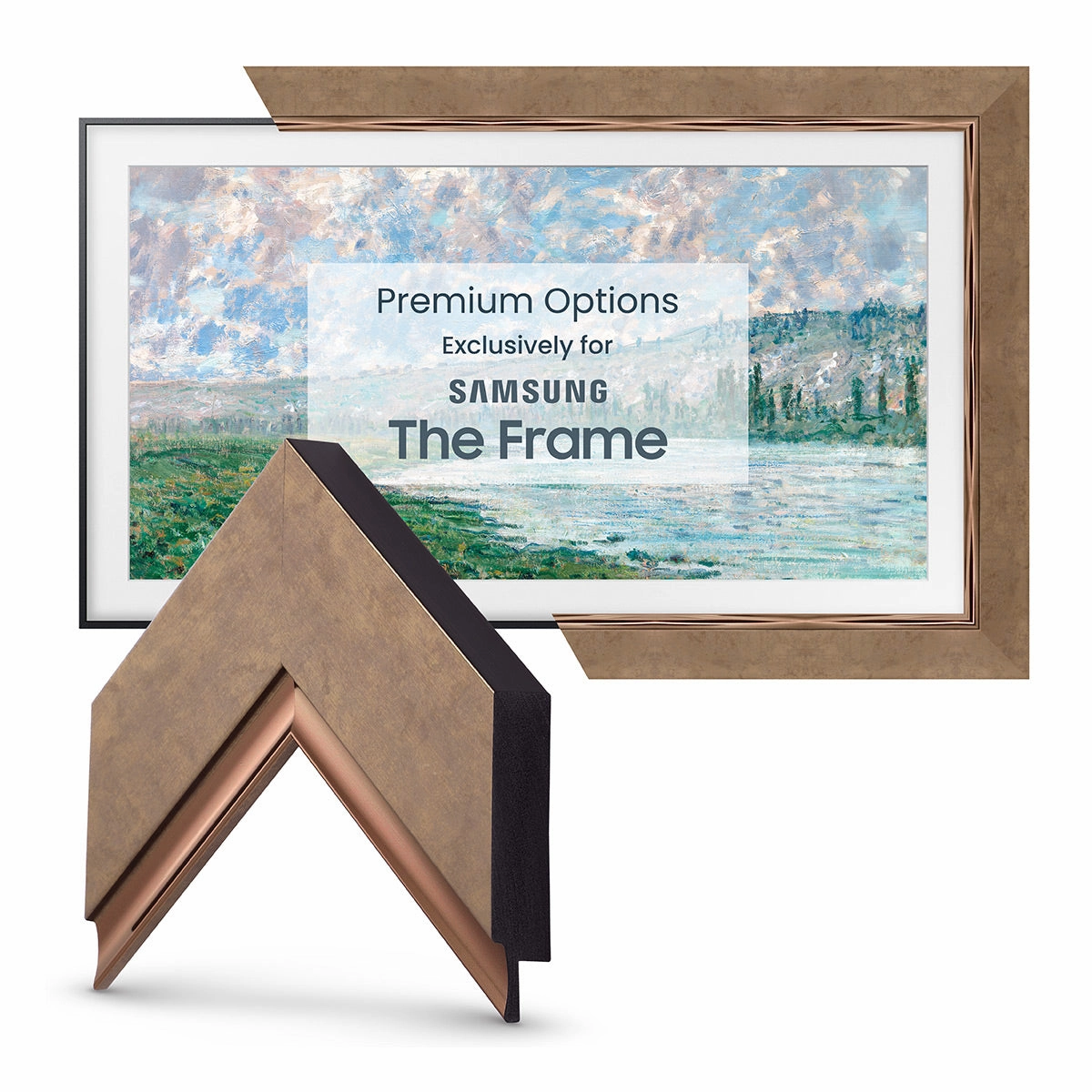 Deco TV Frames 75" Frame for Samsung The Frame TV 2021-2024 (Contemporary Bronze)