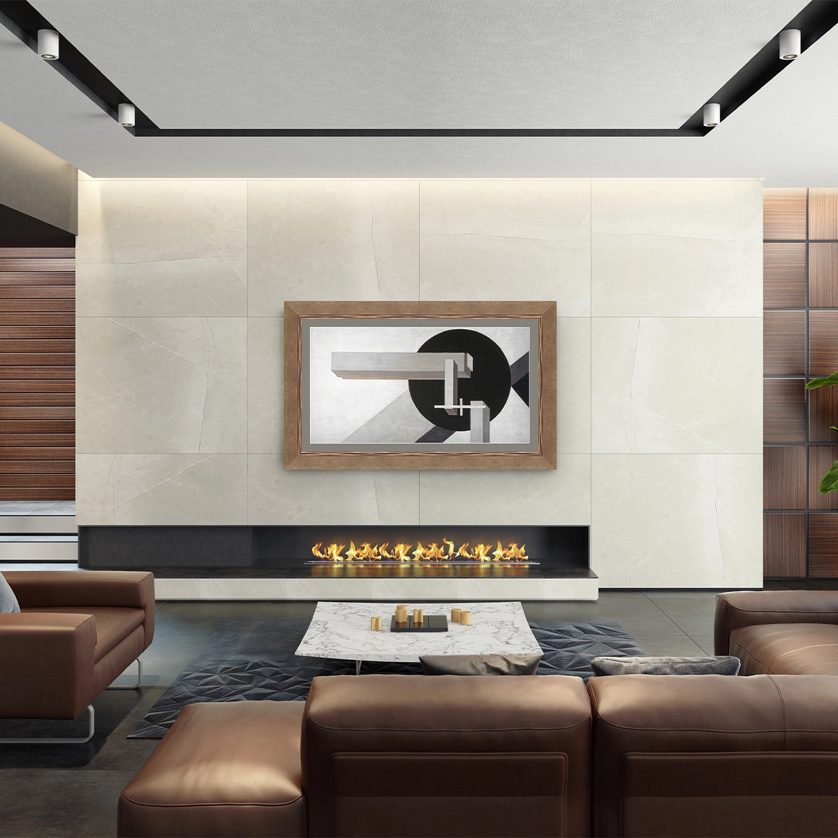 Deco TV Frames 75" Frame for Samsung The Frame TV 2021-2024 (Contemporary Bronze)