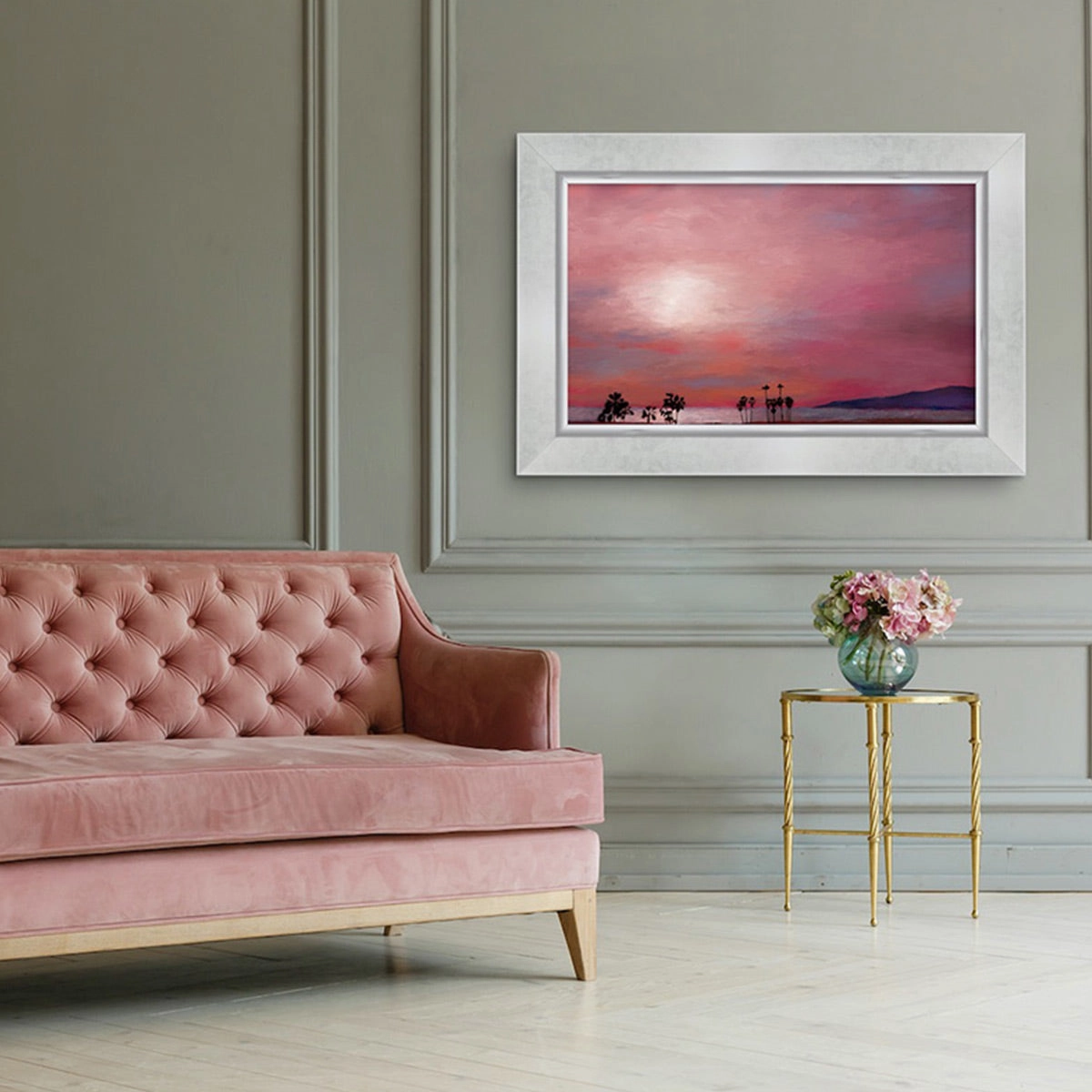 Deco TV Frames 75" Frame for Samsung The Frame TV 2021-2024 (Contemporary Silver)