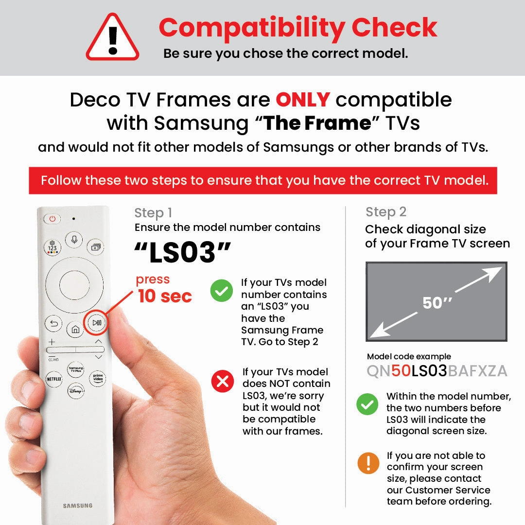 Deco TV Frames 75" Frame for Samsung The Frame TV 2021-2025 (Gatsby Gold)