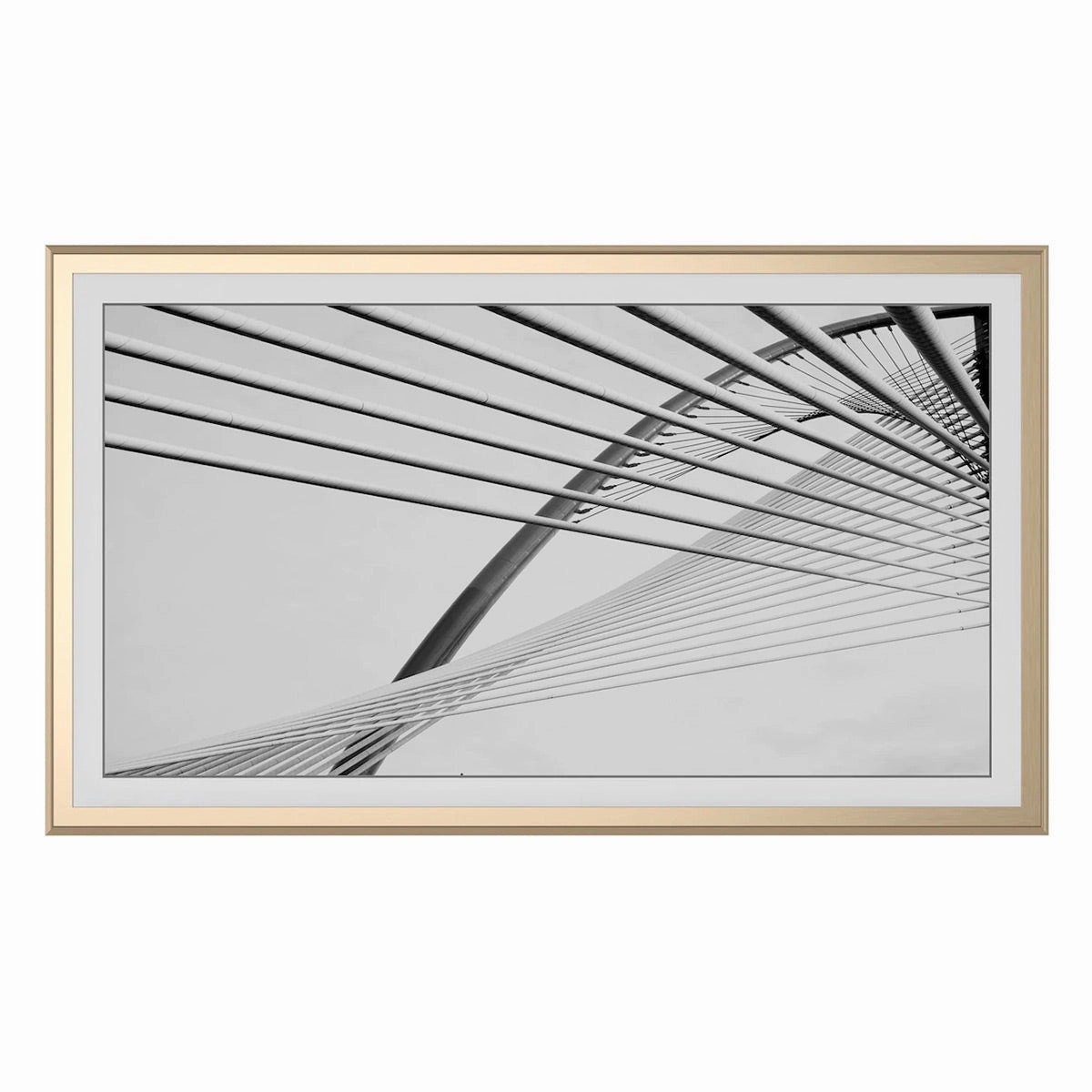 Deco TV Frames 85" Alloy Scoop Frame for Samsung The Frame TV 2021-2025 (Pale Gold)