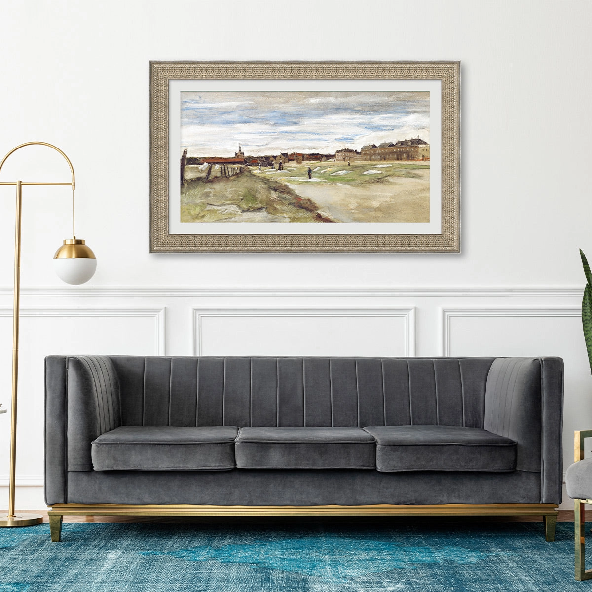 Deco TV Frames 85" Frame for Samsung The Frame TV 2021-2025 (Gatsby Gold)