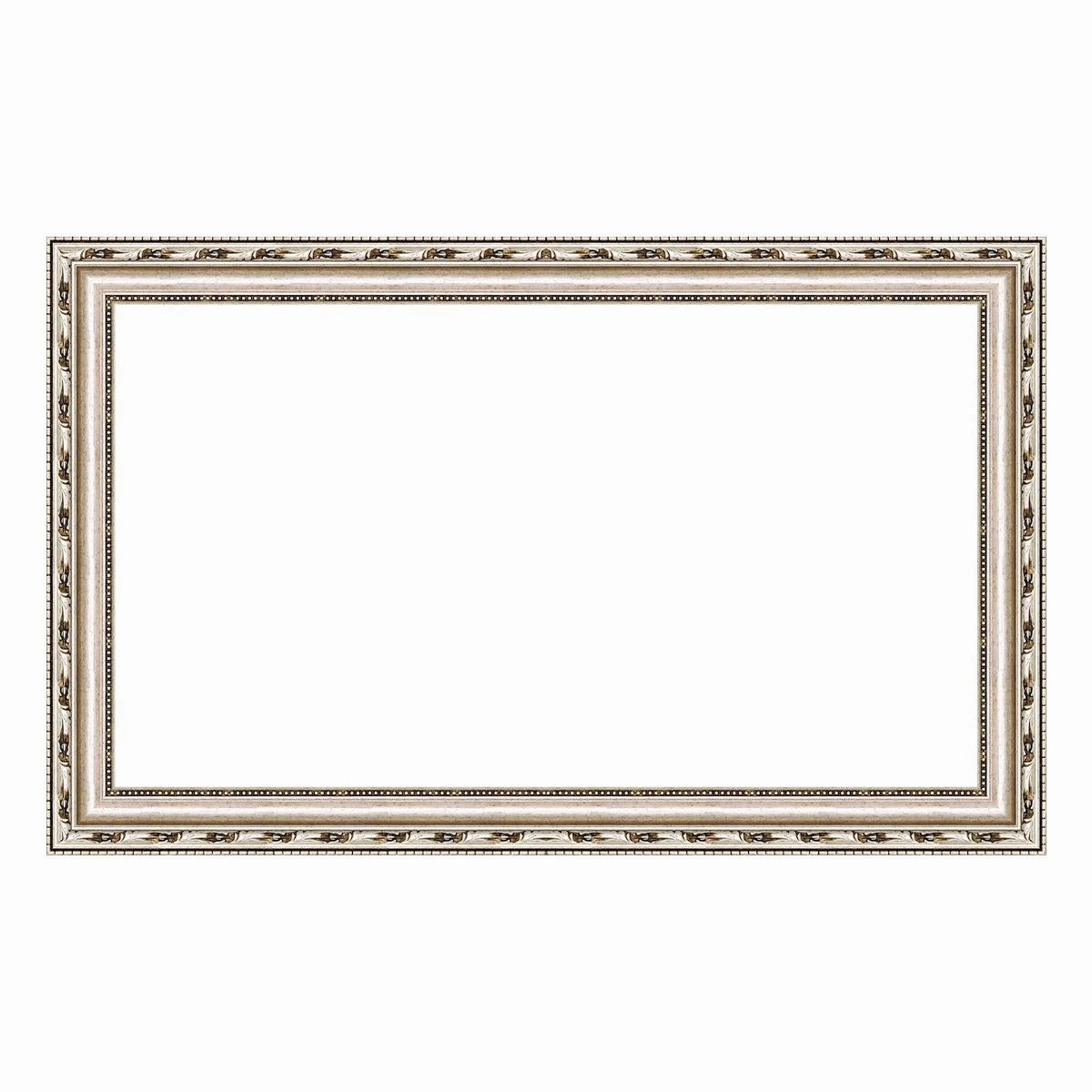 Deco TV Frames 85" Frame For Samsung The Frame TV 2021-2025 (Ornate Silver)