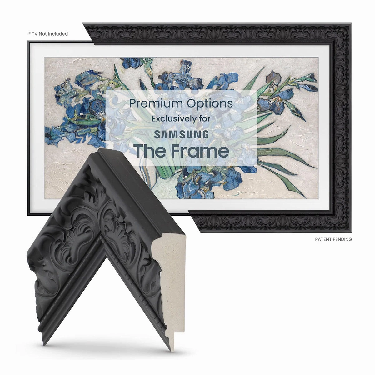 Deco TV Frames 85" Frame For Samsung The Frame TV 2021-2025 (Tuscan Matte Black)