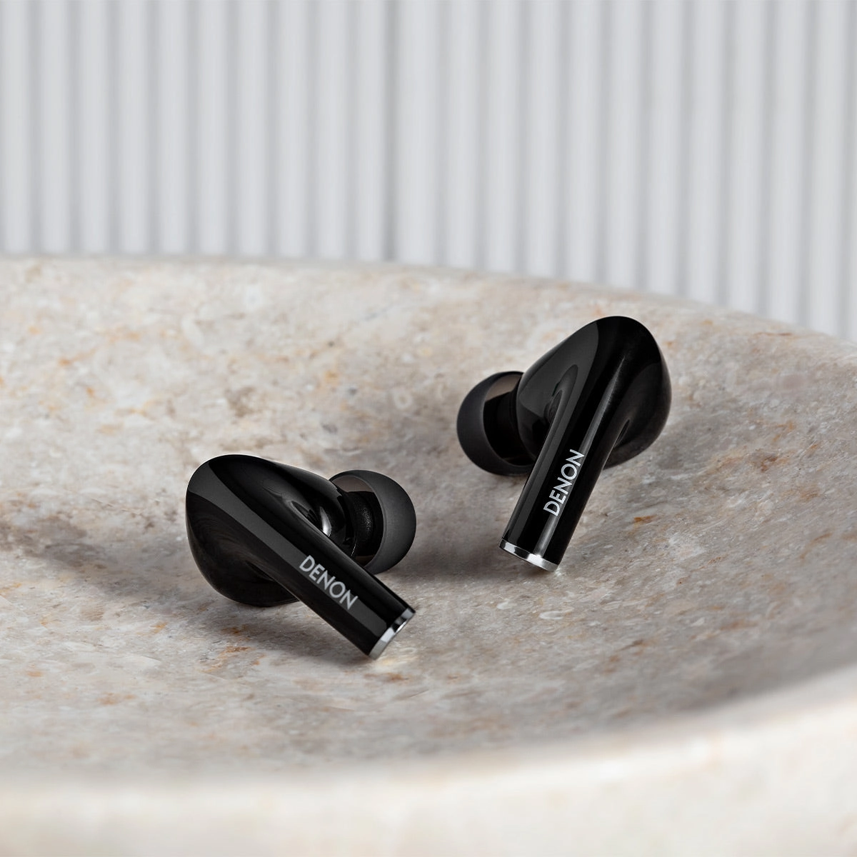 Denon AH-C830NCW True Wireless Earbuds with Active Noise-Cancellation (Black)