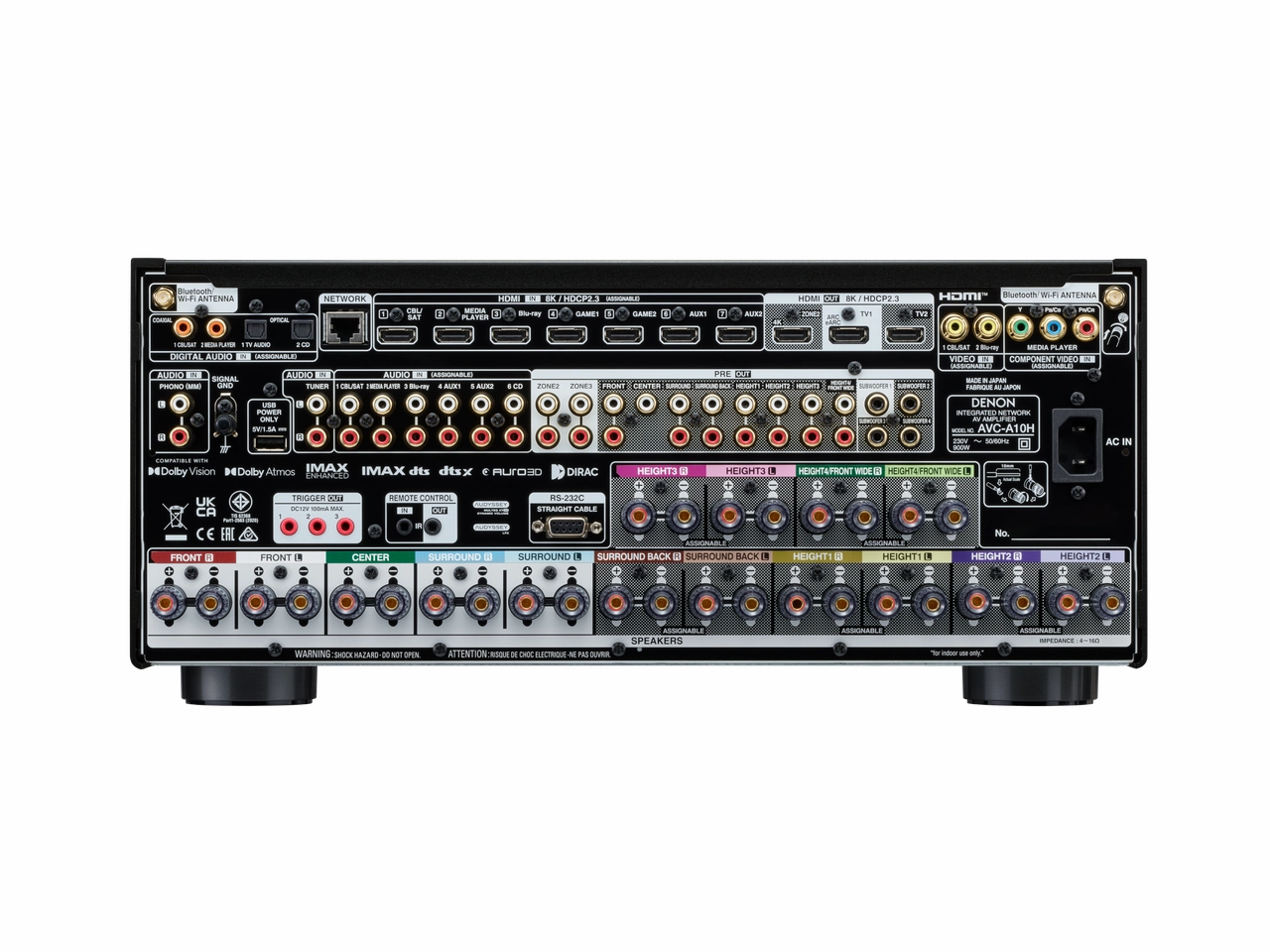 Denon AVC-A10H  13.4 Channel 8K AV Receiver with HEOS Built-In (Each)