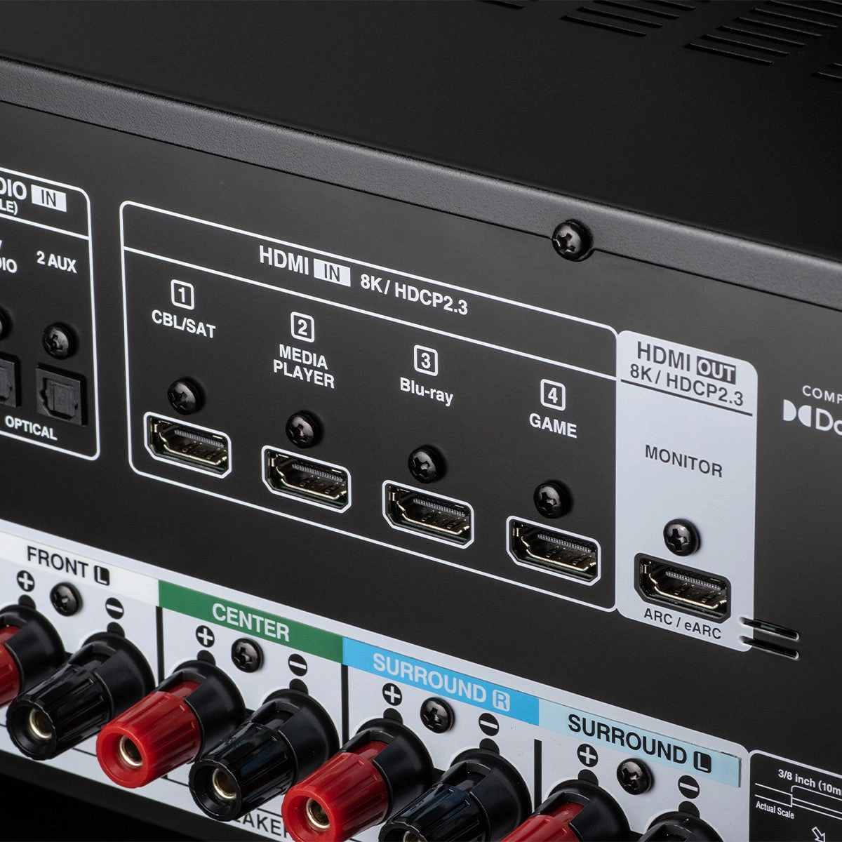 Denon AVR-S570BT 5.2 Channel 8K Home Theater Receiver with Bluetooth and Dolby Audio/DTS