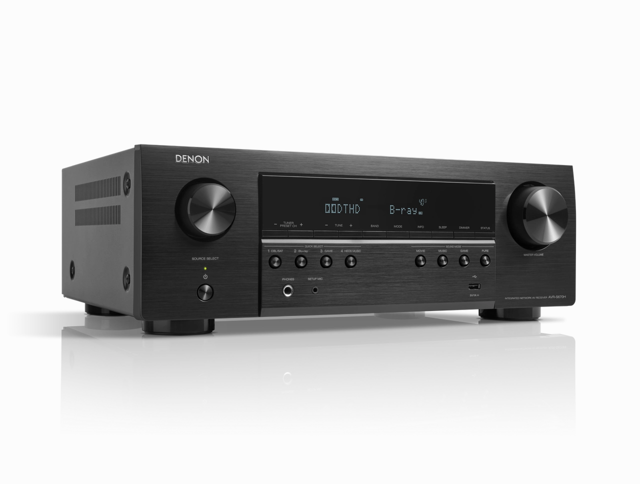 Denon AVR-S670H 5.2 Ch. 8K AV Receiver with HEOS