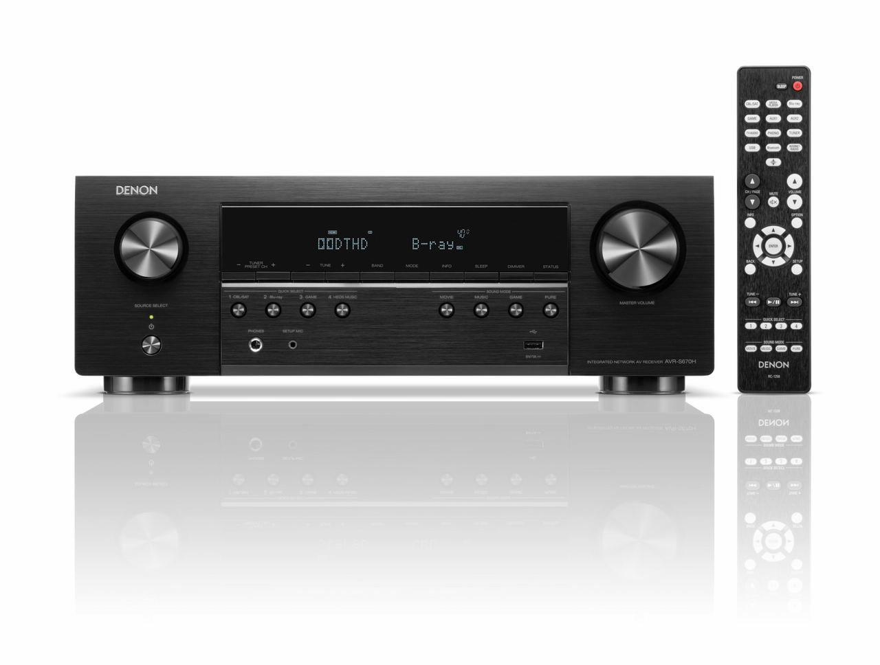 Denon AVR-S670H 5.2 Ch. 8K AV Receiver with HEOS