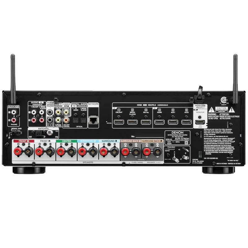 Denon AVR-S760H 7.2ch 8K AV Receiver with 3D Audio, Voice Control and HEOS Built in (Each)