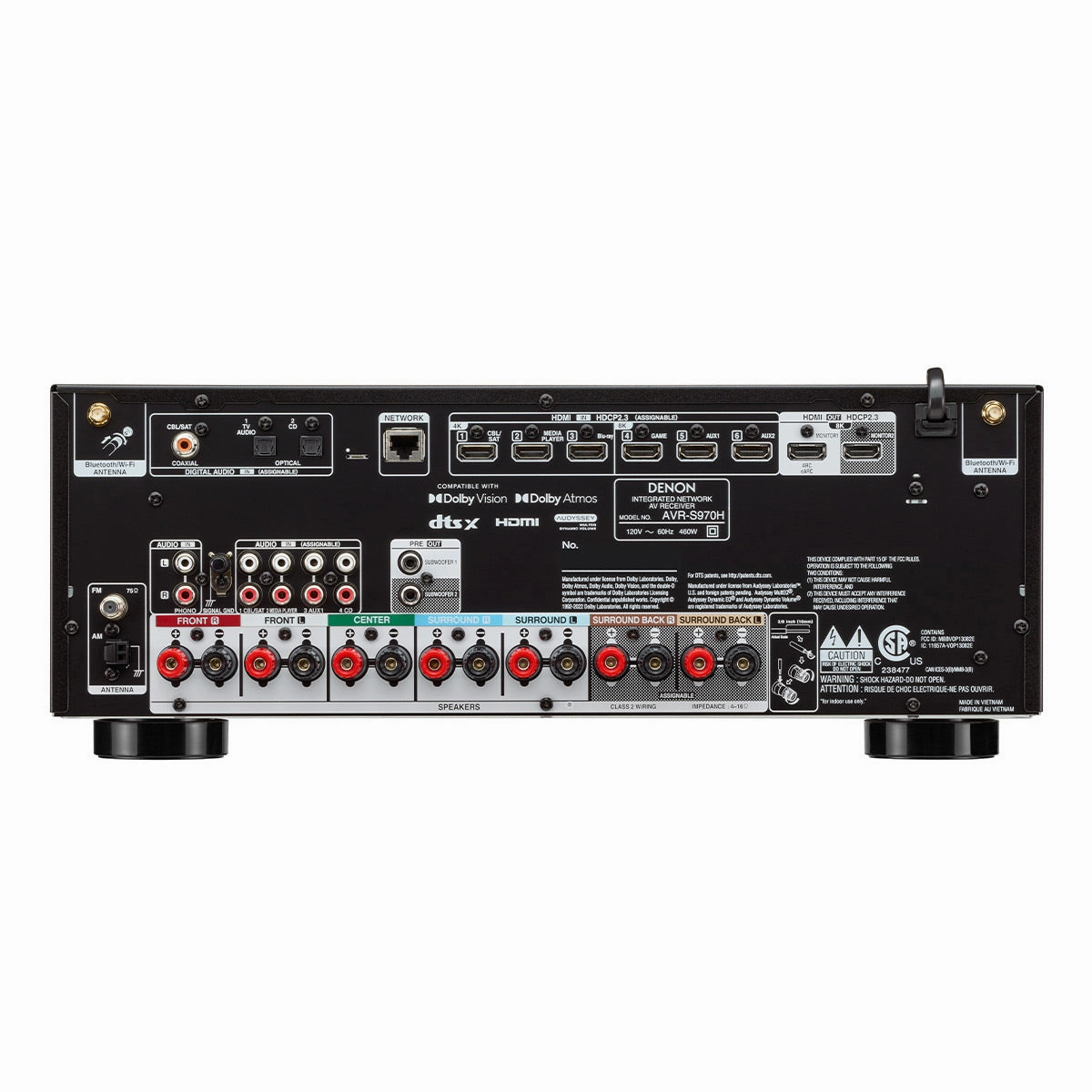 Denon AVR-S970H 7.2 Channel 8K Home Theater Receiver with Dolby Atmos/DTS:X and HEOS Built-In