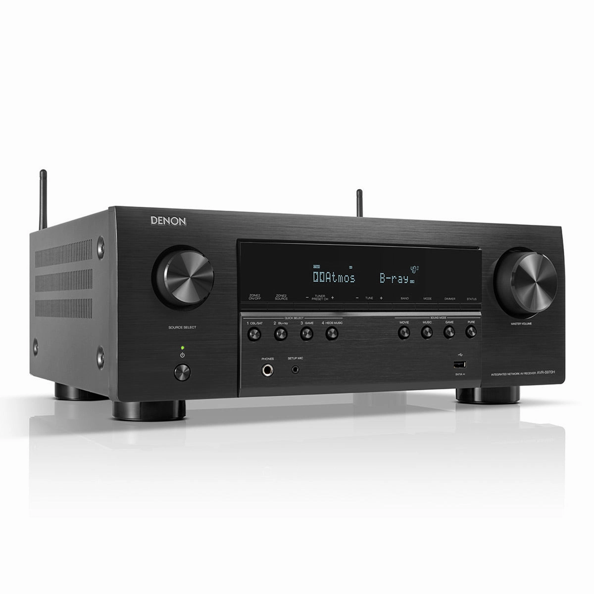 Denon AVR-S970H 7.2 Channel 8K Home Theater Receiver with Dolby Atmos/DTS:X and HEOS Built-In