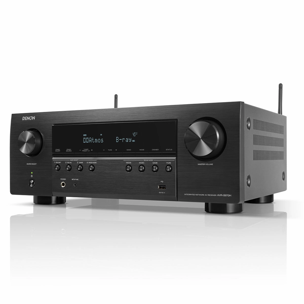 Denon AVR-S970H 7.2 Channel 8K Home Theater Receiver with Dolby Atmos/DTS:X and HEOS Built-In