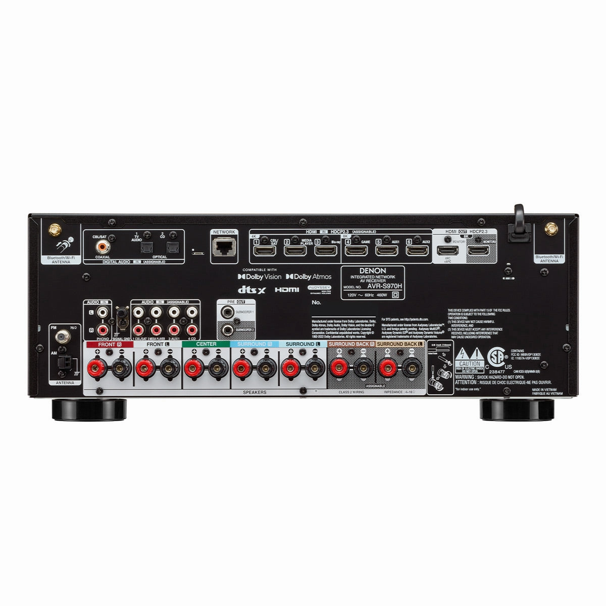 Denon AVR-S970H 7.2 Channel 8K Home Theater Receiver with Dolby Atmos/DTS:X and HEOS Built-In
