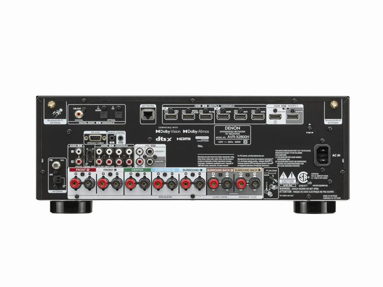 Denon AVR-X2800H 7.2 Ch. 95W 8K AV Receiver