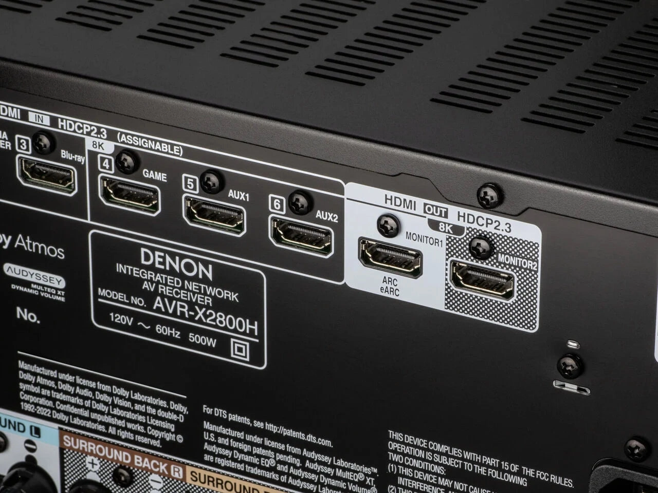 Denon AVR-X2800H 7.2 Ch. 95W 8K AV Receiver