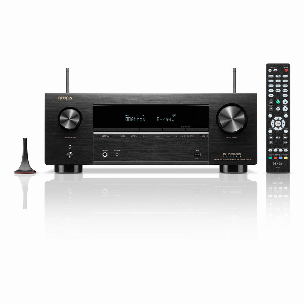 Denon AVR-X2800H 7.2 Channel 8K Home Theater Receiver with Dolby Atmos/DTS:X and HEOS Built-In hi-fi volume knob,hi-fi remote control system,hi-fi smart amplifier