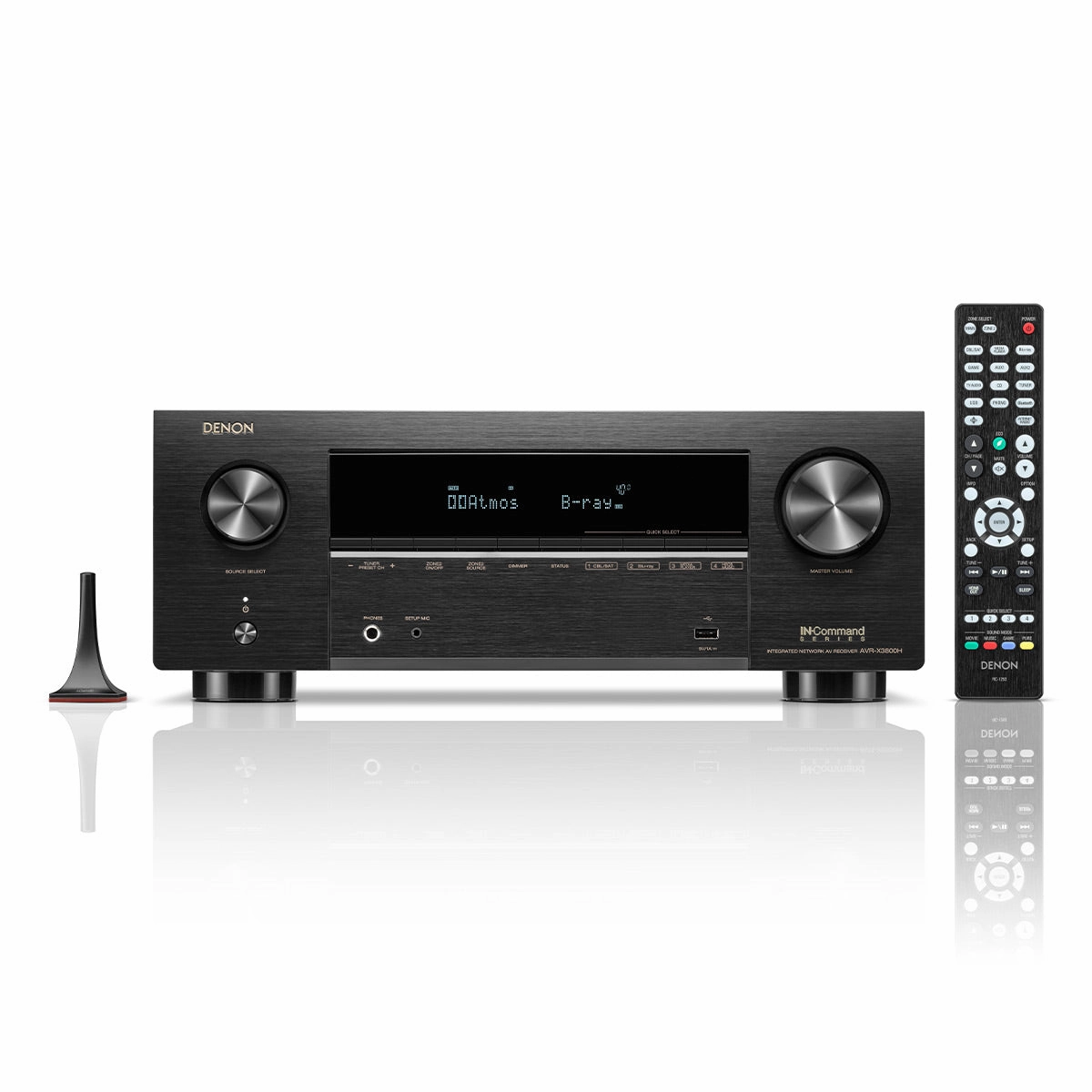 Denon AVR-X3800H 9.4 Channel 8K Home Theater Receiver IMAX Enhanced with Dolby Atmos/DTS:X and HEOS Built-In hi-fi volume knob,hi-fi remote control system,hi-fi smart amplifier