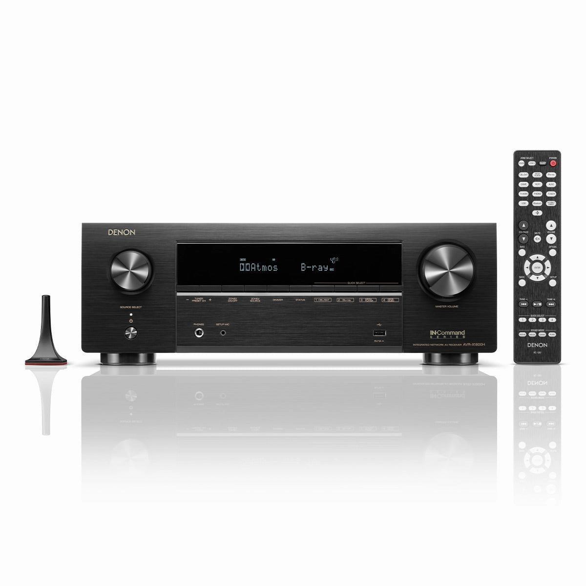 Denon AVRX1800H 7.2 Channel 8K Home Theater Receiver with Dolby Atmos, HEOS Built-In, and Audyssey Room Correction hi-fi volume knob,hi-fi remote control system,hi-fi smart amplifier