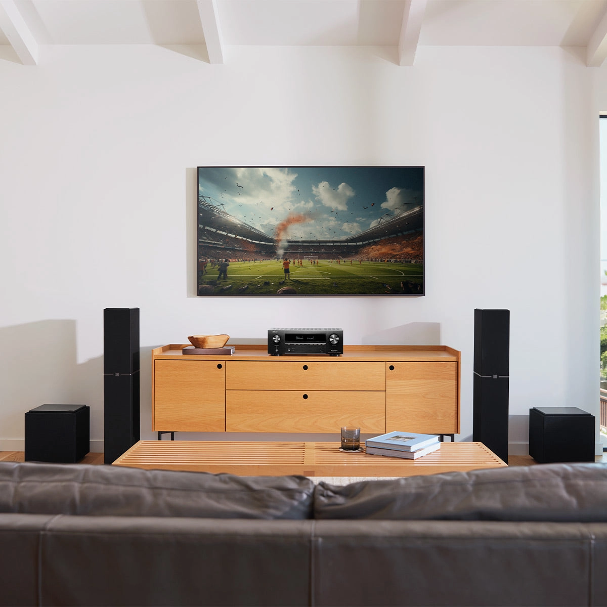 Denon AVRX1800H 7.2 Channel 8K Home Theater Receiver with Dolby Atmos, HEOS Built-In, and Audyssey Room Correction