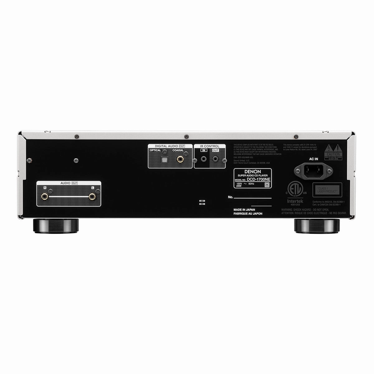 Denon DCD-1700NE CD/SACD Player with Advanced AL32 Processing Plus (Silver)