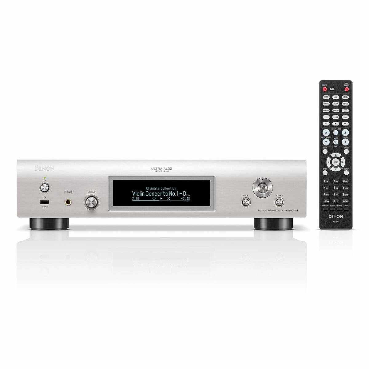 Denon DNP-2000NE Network Player with Ultra AL32 Processing and HEOS Built-In (Silver)