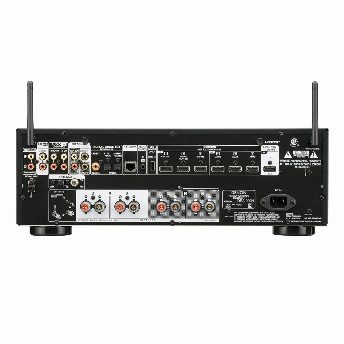 Denon DRA-900H 2.1 Channel 8K Stereo AV Receiver with HEOS Built-In