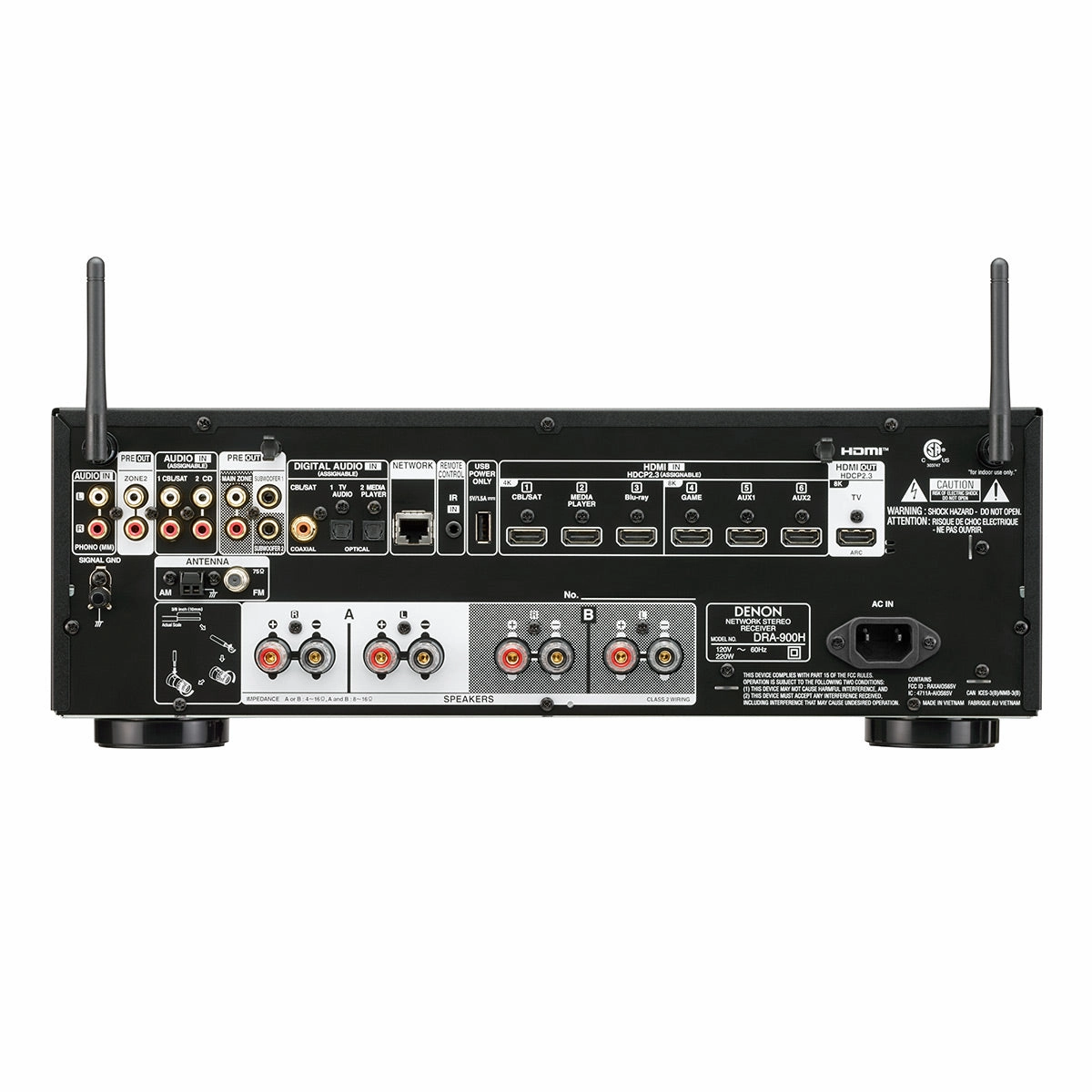 Denon DRA-900H 2.1 Channel 8K Stereo AV Receiver with HEOS Built-In