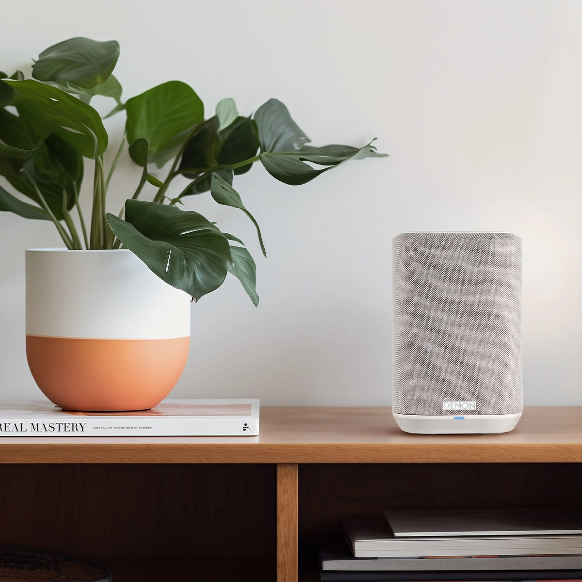Denon Home 150 NV Compact Wireless Smart Speaker with HEOS Built-In (White)