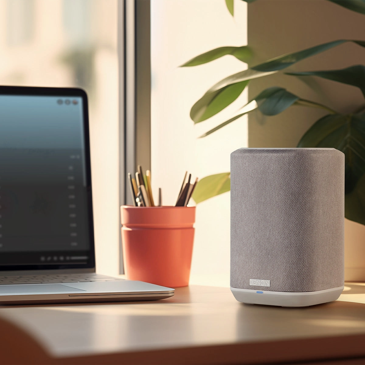 Denon Home 150 NV Compact Wireless Smart Speaker with HEOS Built-In (White)