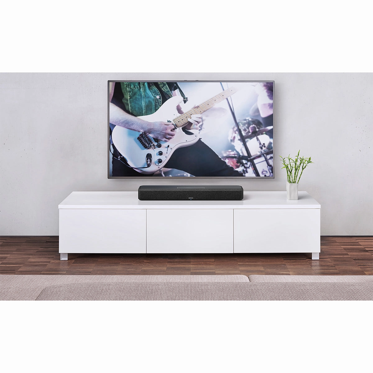 Denon Home Sound Bar 550 with Dolby Atmos and HEOS Built-in and Denon Home Wireless 8" Subwoofer with HEOS