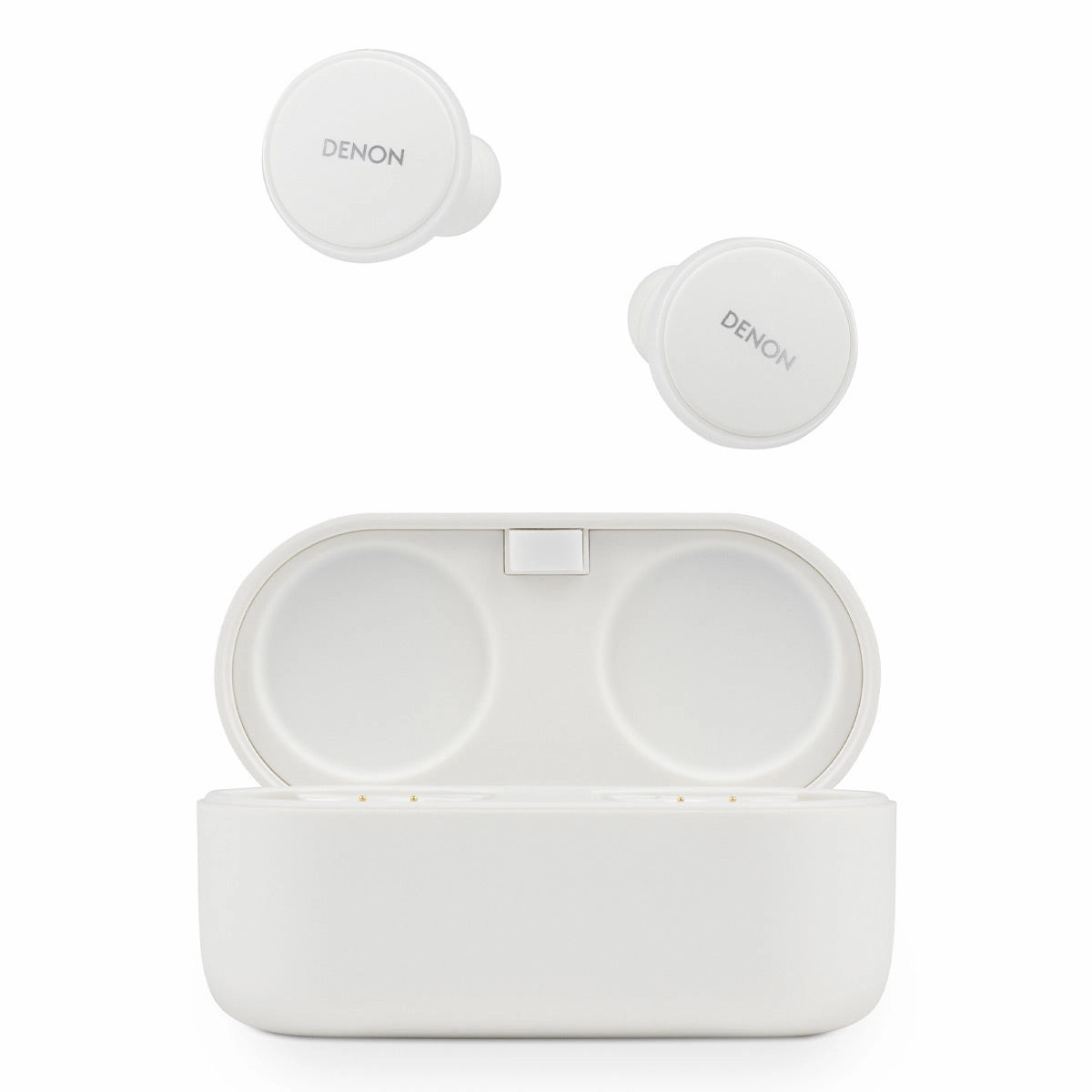 Denon PerL Pro True Wireless Earbuds with Active Noise Cancellation, Spatial Audio, and Adaptive Acoustic Technology (White)