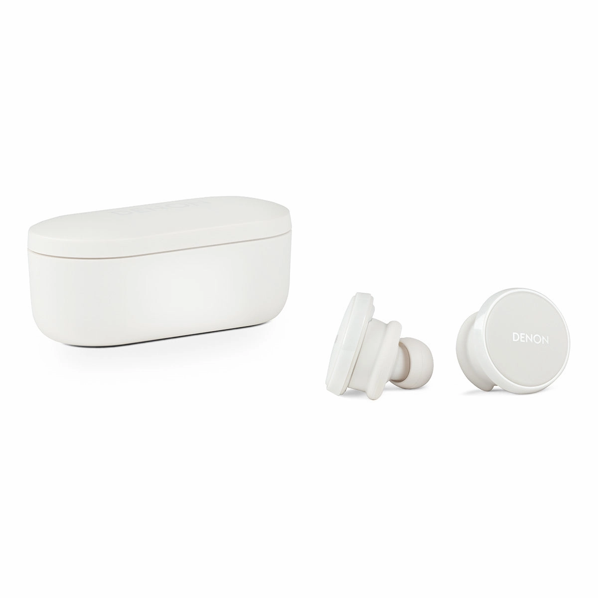 Denon PerL Pro True Wireless Earbuds with Active Noise Cancellation, Spatial Audio, and Adaptive Acoustic Technology (White)