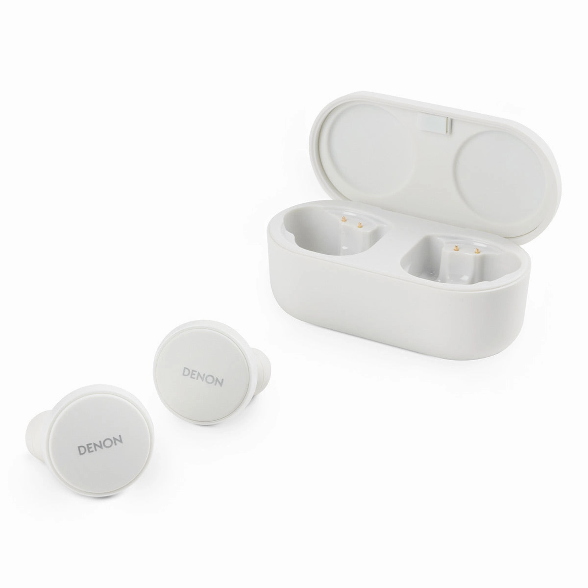 Denon PerL Pro True Wireless Earbuds with Active Noise Cancellation, Spatial Audio, and Adaptive Acoustic Technology (White)