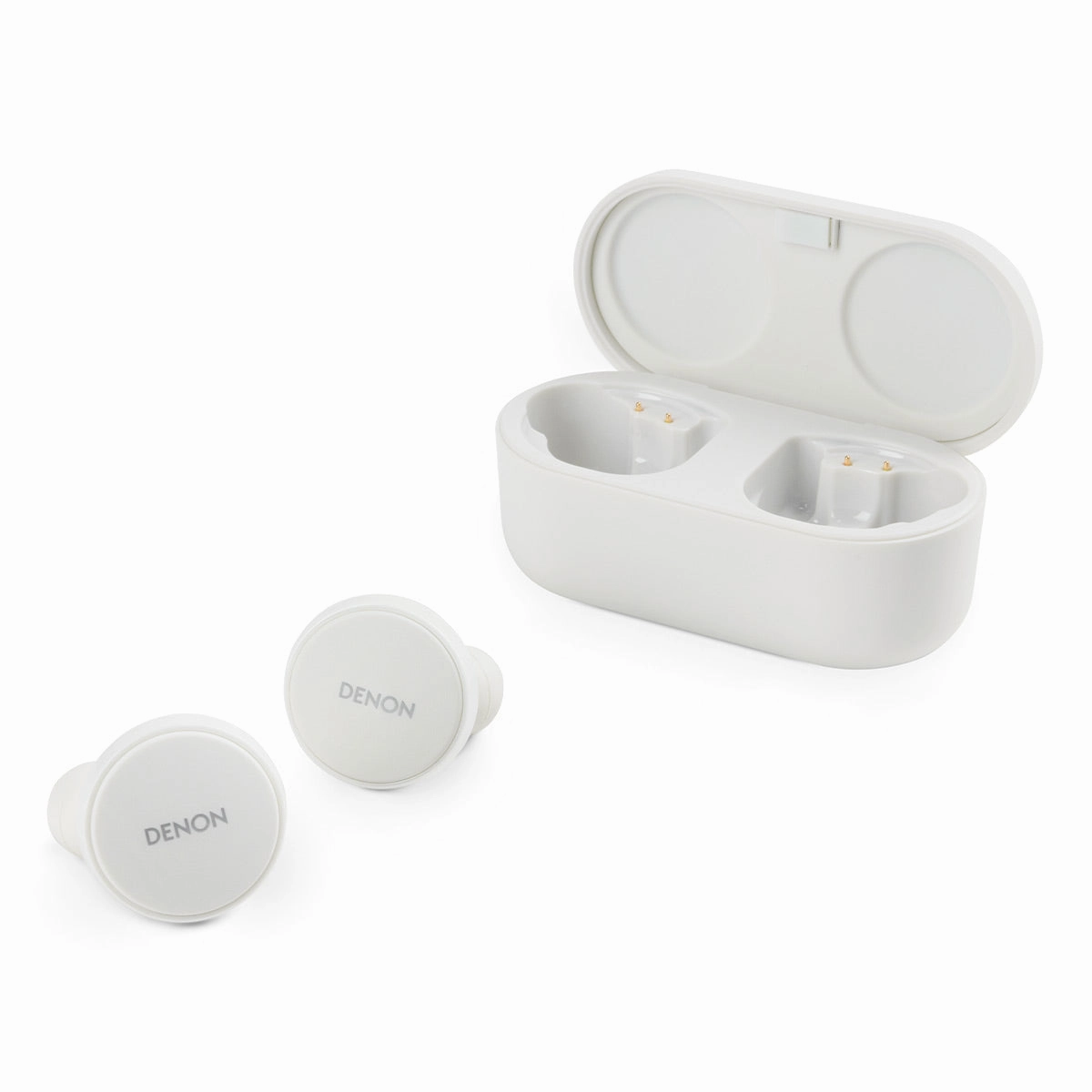 Denon PerL Pro True Wireless Earbuds with Active Noise Cancellation, Spatial Audio, and Adaptive Acoustic Technology (White)