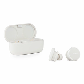 Denon PerL Pro True Wireless Earbuds with Active Noise Cancellation, Spatial Audio, and Adaptive Acoustic Technology (White) Earbuds & In ear Headphones,In-ear Monitors,IEMs