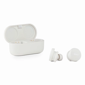 Denon PerL True Wireless Earbuds with Active Noise Cancellation & Adaptive Acoustic Technology (White) Noise cancelling,ANC Headphones,Silence Technology