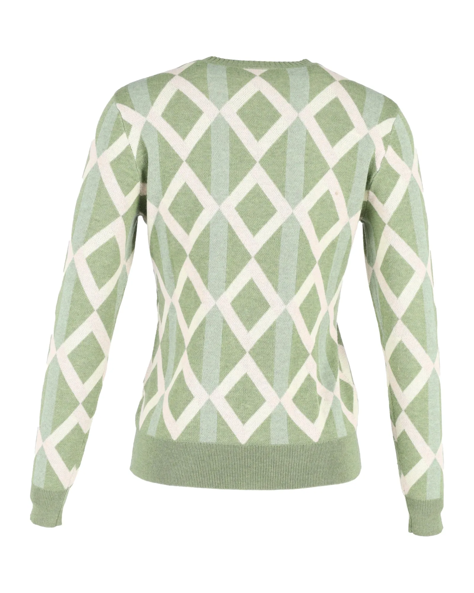 Dodo Bar Or Printed Crewneck Sweater in Green Cotton