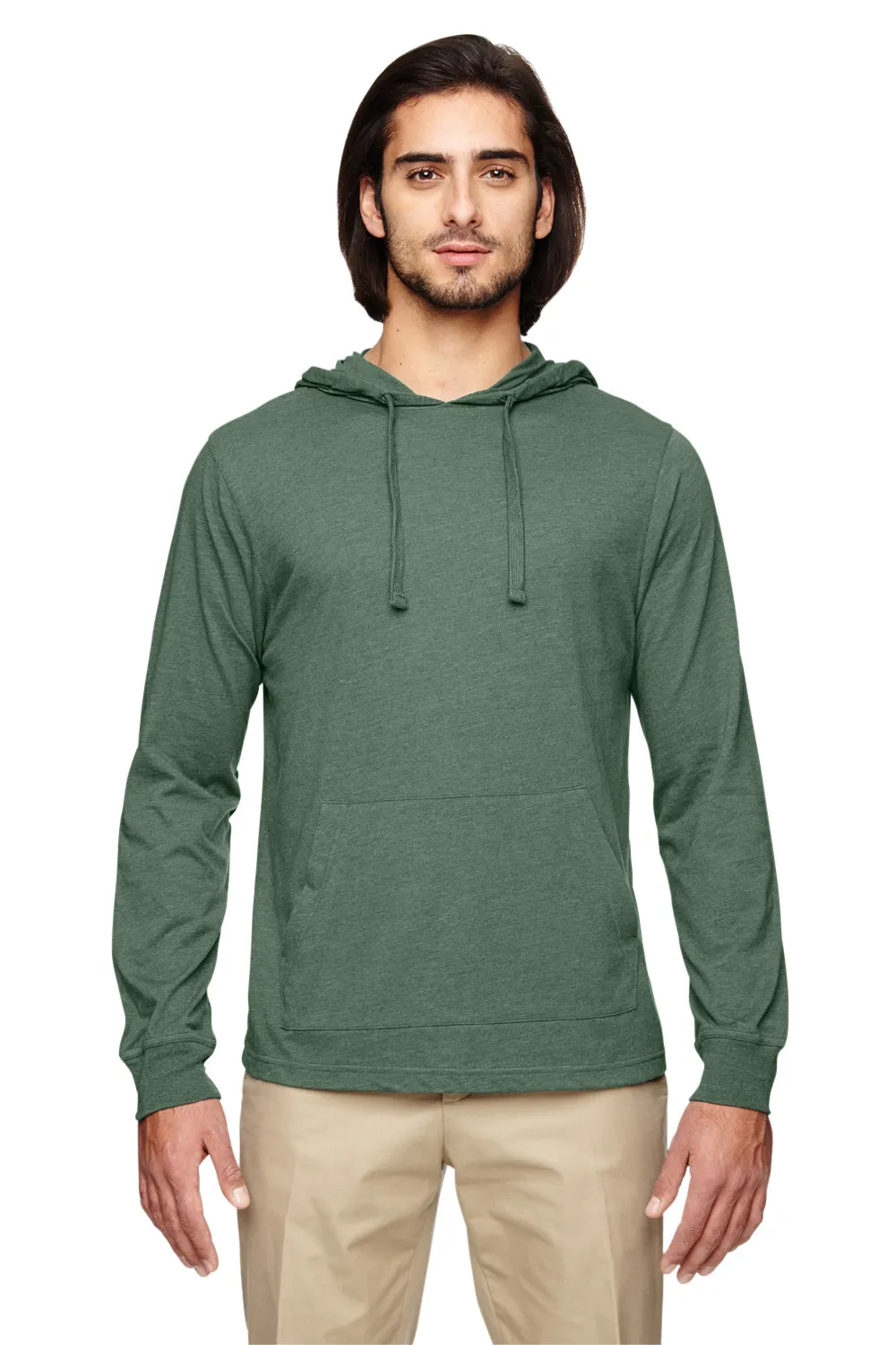 Econscious Mens Eco Jersey Hooded T-SHirt Hoodie - Asparagus Green  The best Clothing Econscious